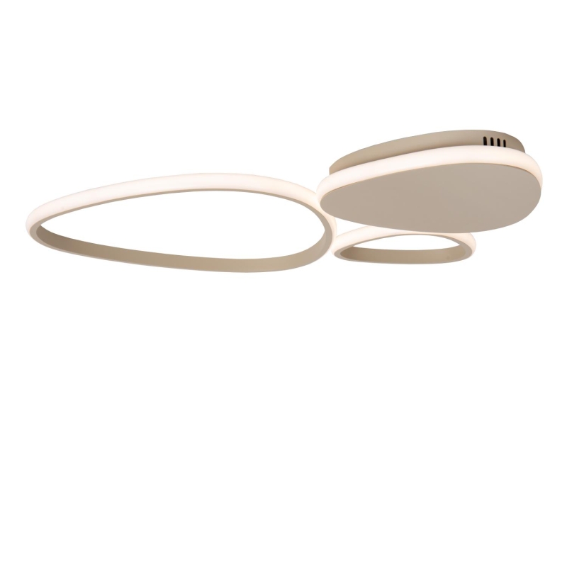Lucide SAMLING - Flush ceiling light - LED Dim. - CCT - 1x30W 2700K/4000K - Taupe
